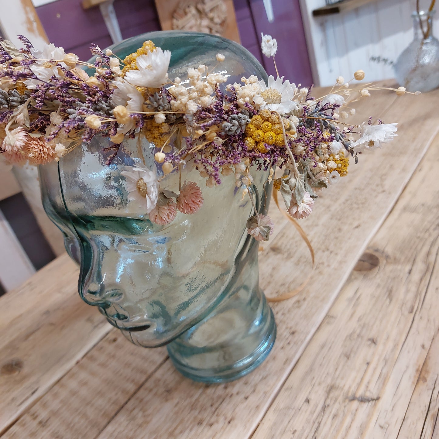 Wedding Crown Festival Crown dried flowers ties up